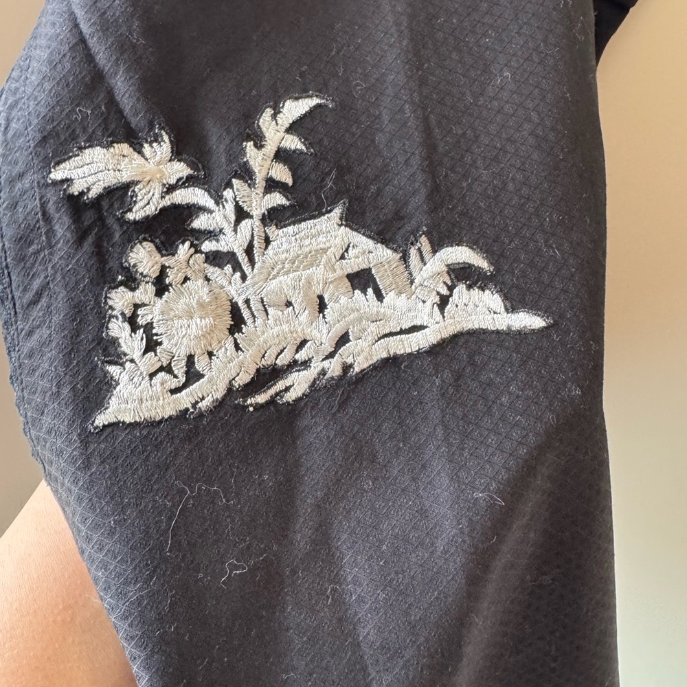 New Elegant Black and White embroidered Midi Dress - Picture 2 of 8